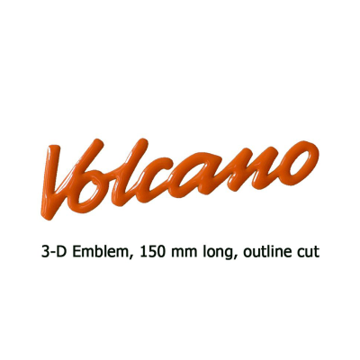 3-D Emblem VOLCANO, 6 inch (150 mm), outline cut